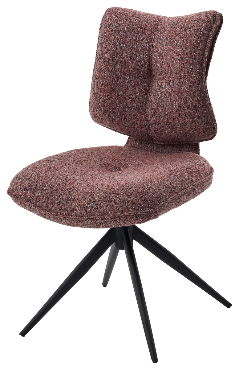 Стул ДЕЛИ (DELI) 360 град, цвет БРУСНИЧНЫЙ H300126-9 , ткань / ЧЕРНЫЙ каркас, ®DISAUR