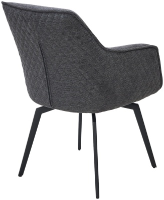Стул RENLY 180 град. поворот. Brego-16 Темно-серый, ткань / Черный, ®DISAUR