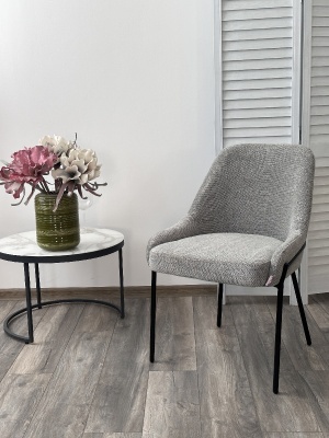 Стул GAVI Garna-018 серый, ткань / черный каркас, ®DISAUR