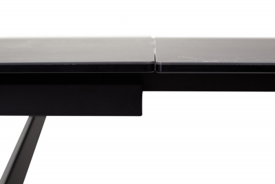 Стол RIETI 200 NERO KL-116 Черный мрамор матовый, итальянская керамика/ черный каркас М-City